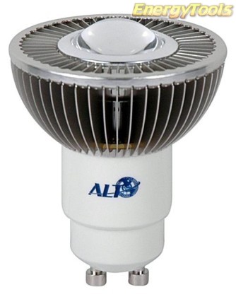 MR16 spotje GU10 230V 1W Luxeon neutraalwit 60° led spot 120Lm - led spots