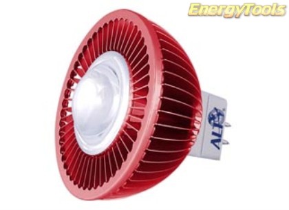 MR16 spotje GU5.3 12V 3W Luxeon rood 120° led spot 100Lm - led spots