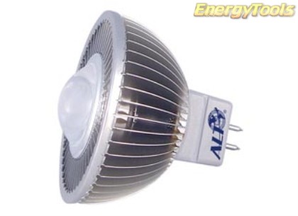 MR16 spotje GU5.3 12V 1W Luxeon koudwit 120° led spot 120Lm - led spots