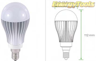 Led Peer E14 A19 230V 7W warm wit 355Lm 180° Cree - led peertjes