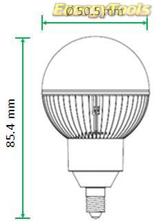 G19 EZ10 led kogellamp 12V Cree XT-E 7W koud wit 180° 780Lm