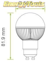 G19 GU10 led kogellamp 220V Cree XT-E 7W warm wit 180° 580Lm