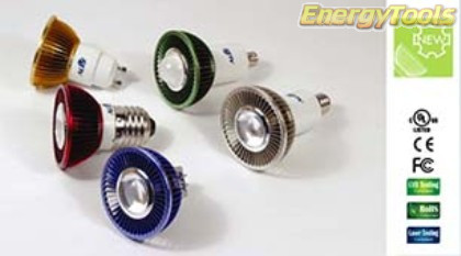 MR16 spotje B22D 230V 3W Luxeon groen 60° led spot 200Lm - led spots
