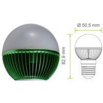 Groene Led kogellamp Epistar E27 G19 220V 7W 170Lm 180°  - kogellampen