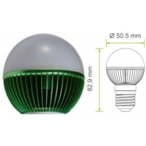Groene Led kogellamp 5W E27 G19 220V 140Lm 180° Epistar  - kogellampen